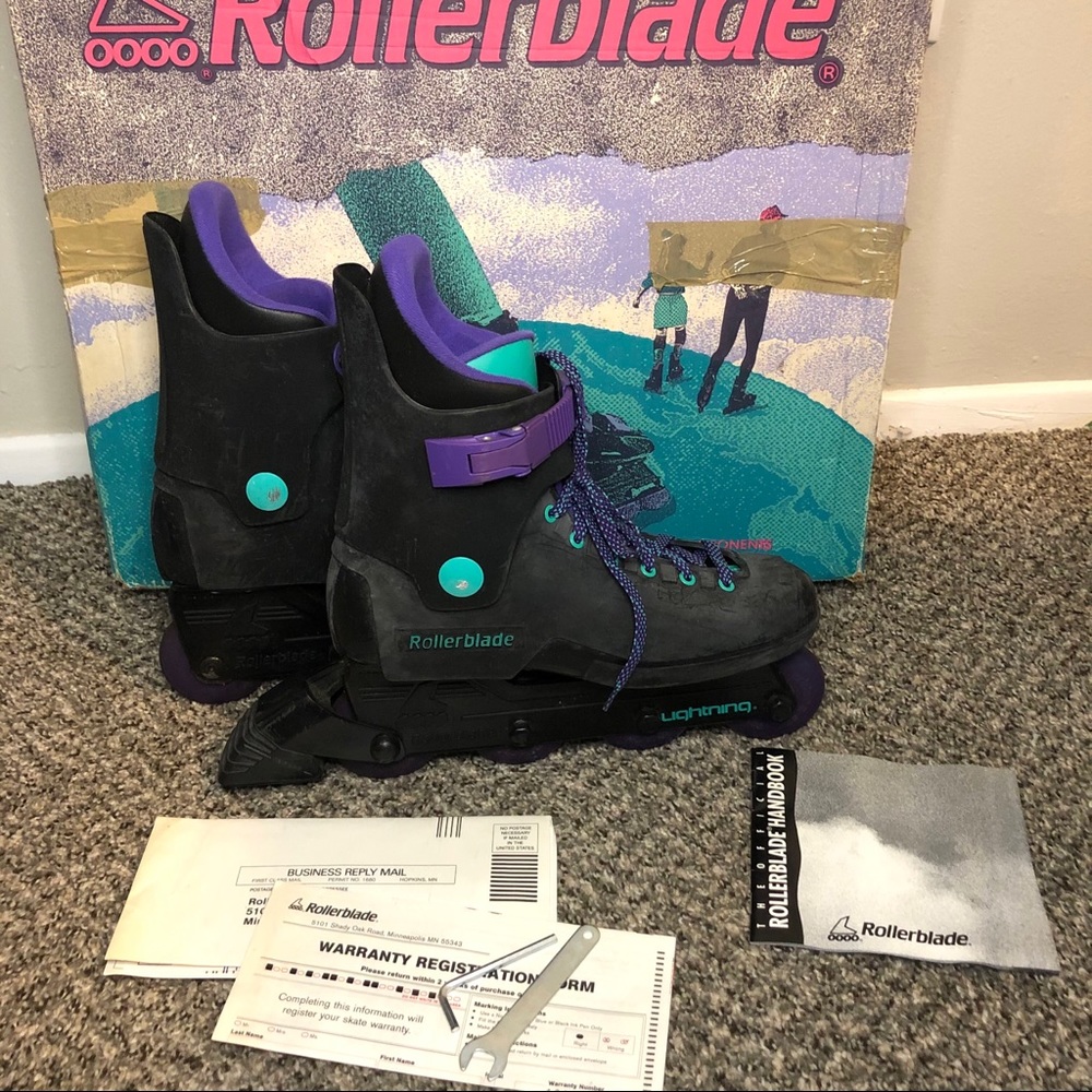 Vintage 1980s lightning rollerblades original